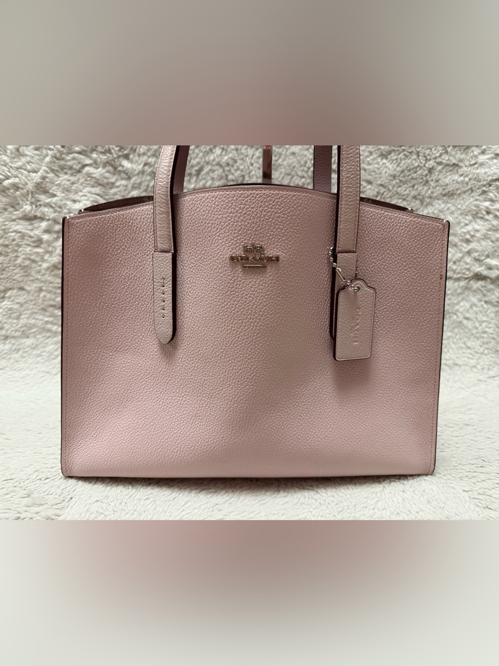 Coach Blush Charlie Carryall Tote with silver Hardware